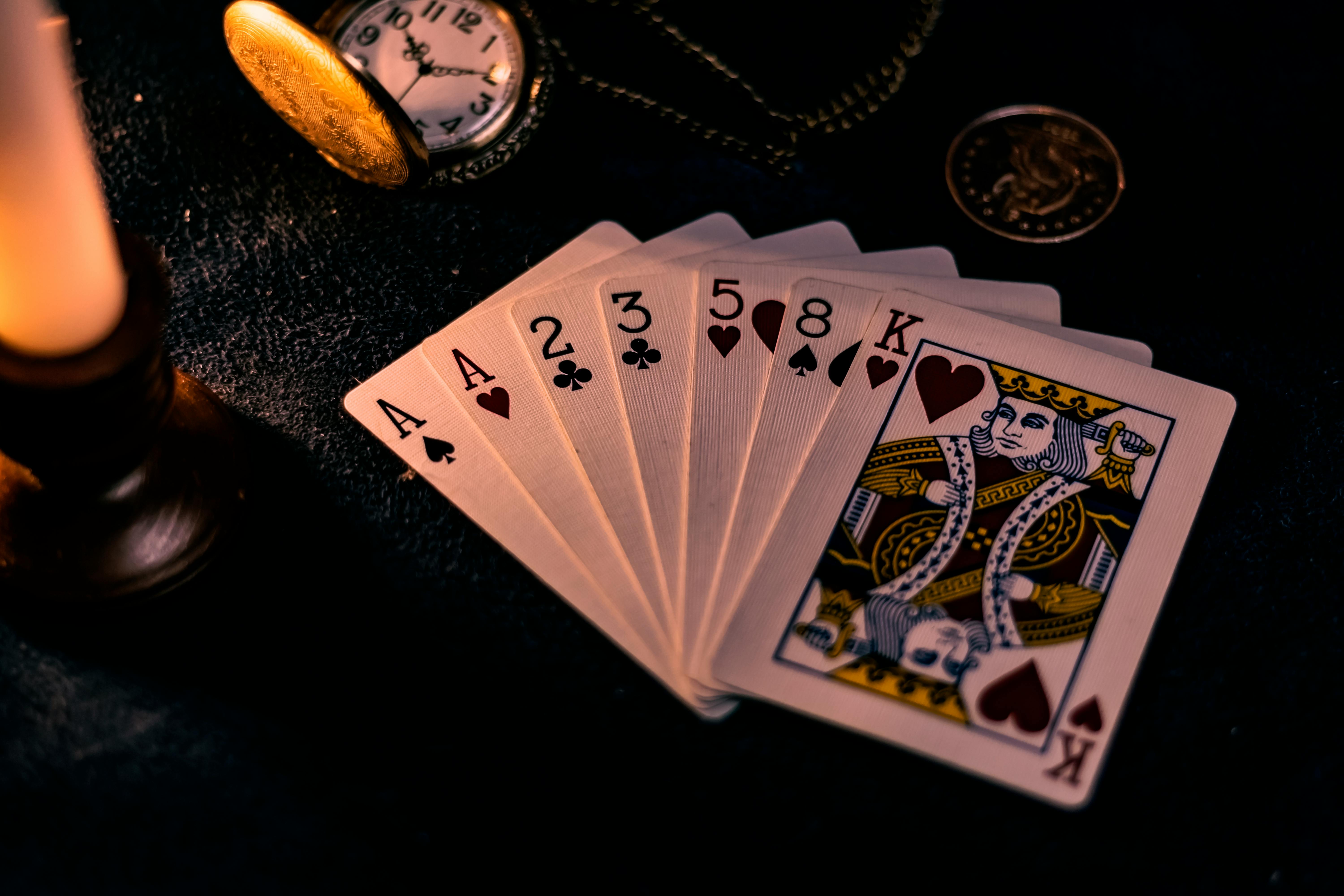 Abstract casino background with glowing elements